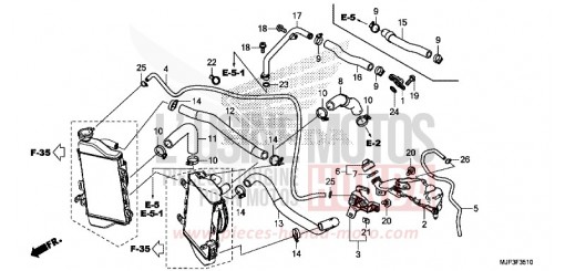 RADIATOR HOSE CRF1000DG de 2016